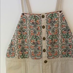 Anthropologie embroidered overalls